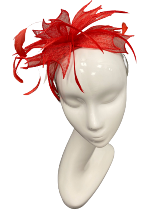 373 Fascinator in Red